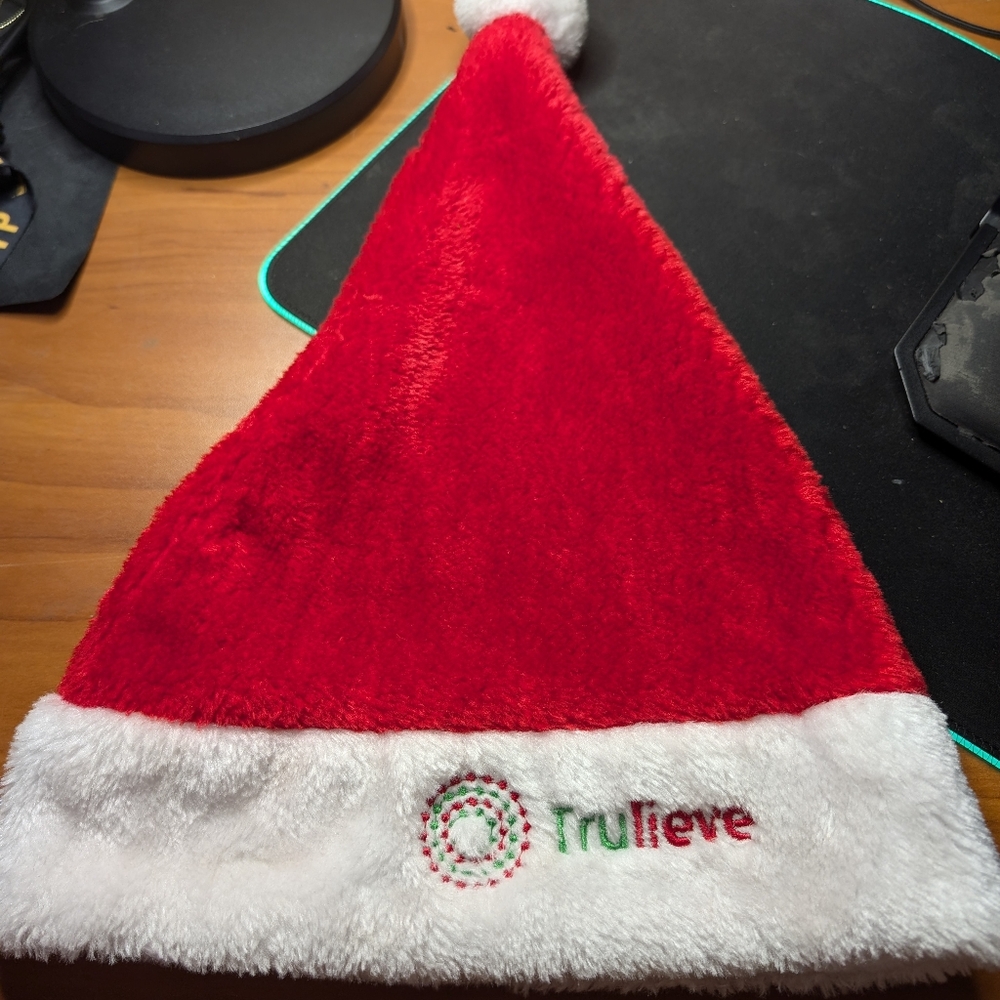 Red Trulieve Cannabis Christmas Santa Hat